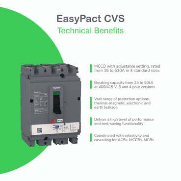 Easypact CVS630F Circuit Breaker ETS 2.3 630 A 4P/4R with reference LV563506 from the brand SCHNEIDER ELECTRIC