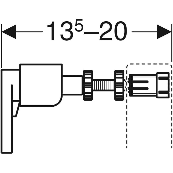 Geberit Duofix yksittäinen seinäkiinnityssarja viitenumerolla 111.815.00.1 brändiltä GEBERIT