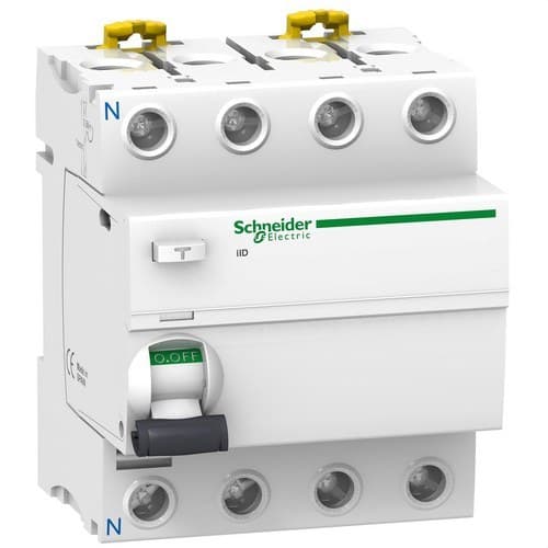 Acti9 iID 4P 100A 300mA AC -differentiaali viitenumerolla A9R14491 brändiltä SCHNEIDER ELECTRIC