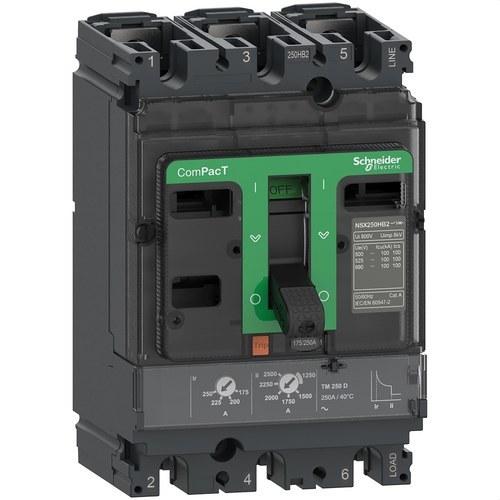 ComPacT NSX250F -katkaisija 36 kA AC 3P3R 250A TMD viitenumerolla C25F3TM250 brändiltä SCHNEIDER ELECTRIC