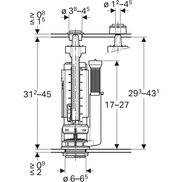 Geberit Series 290 Dual Flush Mechanism d40 with reference 282.302.21.2 from the brand GEBERIT