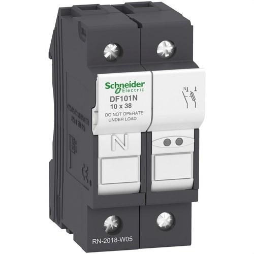 Tesys DF -sulakepidin 1P+N 32A 690VAC sulakkeen koko 10x38mm viitenumerolla DF101N brändiltä SCHNEIDER ELECTRIC