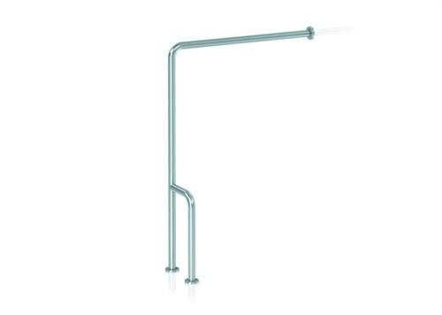 90º Satin Stainless Steel Wall-Floor Support Bar Right-Handed with reference GW11 13 04 01 from the brand GENWEC