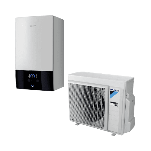 Daikin Altherma 3 Bibloc 6 kW seinälle asennettava ilmavesilämpöpumppupaketti viitenumerolla EHBX08E6VERGA06EVH brändiltä DAIKIN