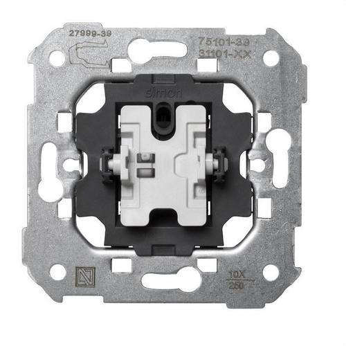 Yksinapainen kytkin pikaliitäntäjärjestelmällä Simon 75 viitenumerolla 75101-39 brändiltä SIMON
